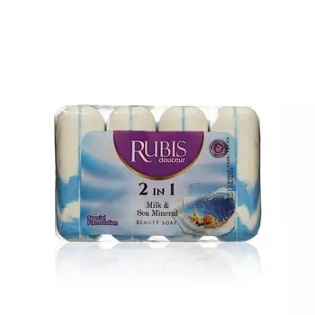 Мыло туалетное Rubis " Milk & Sea Mineral " 4*90г