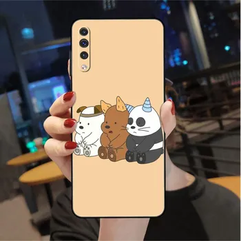 Милый чехол We Bare Bears для Samsung Galaxy A50 A70 M52 A30 A20s A20e A10 A40 A10s M51 M31 M30s, черный чехол для телефона Samsung A60