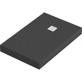 Душевой поддон Keram Essentia литьевой мрамор прямоугольный120x80 см цвет чёрный
