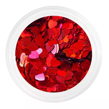 PATRISA NAIL Камифубуки мерцающие сердечки № К62 5 г