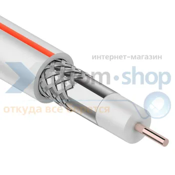 Кабель Rexant SAT 50 M, CCS/Al/Al, (75%), 75 Ом, 100м., белый CABLETECH 01-2401-2