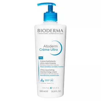 Atoderm Питательный увлажняющий крем для тела и лица, 500 мл, Bioderma