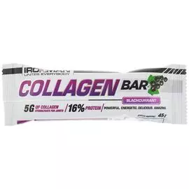 Батончик Collagen Bar, вкус «Черная смородина и тёмная глазурь», 45 гр, IRONMAN