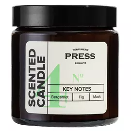 Ароматизированная свеча №4 с нотами бергамота, инжира и мускуса, 88 г, Press Gurwitz