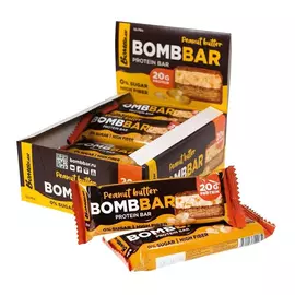 Батончик протеиновый глазированный "BOMBBAR" "Арахисовая паста" 70г х 12 шт.