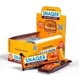 Батончик протеиновый глазированный "SNAQ FABRIQ" Арахис и карамель 50г х 12 шт.