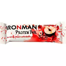 Батончик "32 Protein Bar" (Пралине с клубникой без глазури), модерн, 50 г, IRONMAN