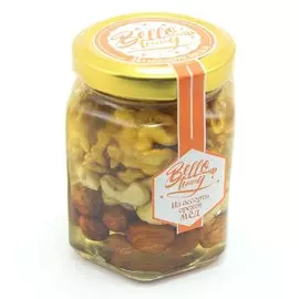 Ассорти орехов в меду, 200 мл, BelloHoney