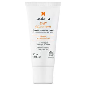 C-VIT Крем корректирующий тон кожи с витамином С SPF 15, 30 мл, Sesderma