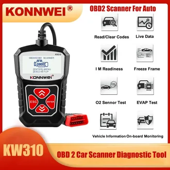 KONNWEI KW310 OBDII Автомобильные диагностические инструменты автомобильный сканер OBDII анализатор двигателя считыватель кодов автомобиль CAN OBDII Scan Tool тестер красный