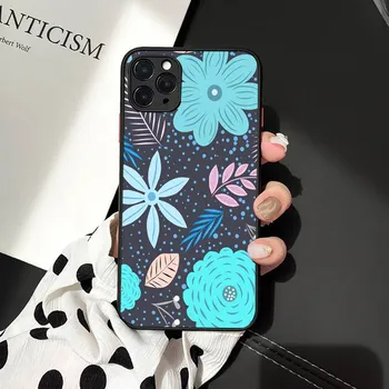 Красивый чехол для телефона с рисунком цветов, матовый прозрачный для iPhone 7 8 11 12 plus mini x xs xr pro max iPhone7or 8