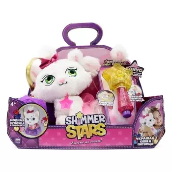 Плюшевый котенок - Shimmer Stars, с сумочкой, 20 см