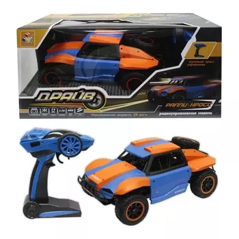Раллийная машина на р/у - Драйв, 1:18, голубо-оранжевый