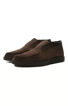 Замшевые ботинки Detroit Santoni
