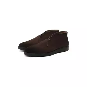 Замшевые ботинки Santoni