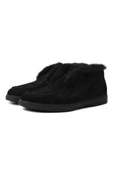 Замшевые ботинки Santoni