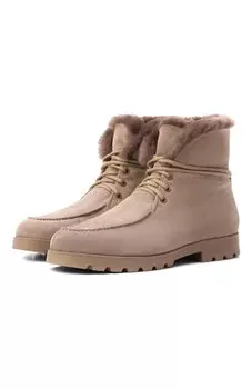 Замшевые ботинки Santoni
