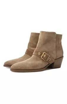 Замшевые ботильоны Gianvito Rossi
