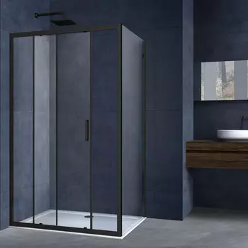 Душевой уголок 120x90 см Vincea Alpha VSR-3AL9012CLB прозрачное
