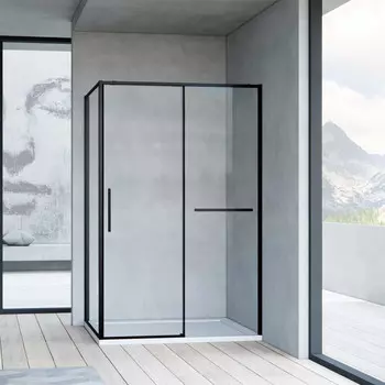 Душевой уголок 110x100 см Vincea Slim Soft VSR-1SS1011CLB прозрачное