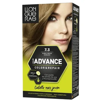 Color Advance Coffee Salon Collection Краска для волос 7.3 Средний золотистый блондин Llongueras