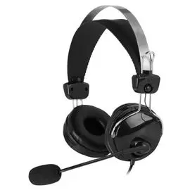 Наушники A4Tech HU-7P черный 2м накладные USB оголовье(1379906)