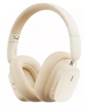 Наушники беспроводные Baseus Bowie H1i A00050402223-00 Noise-Cancellation Stellar White (600 мАч, время зарядки 2 часа, 20 Гц-20 КГц, время музыки до