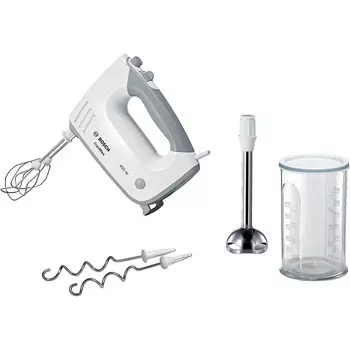 Bosch Hausgerte Ручной миксер Bosch ErgoMixx MFQ36470 / 450 Вт / контейнер 1 л / 5 скоростей / 2 венчика и 2 крюка для теста