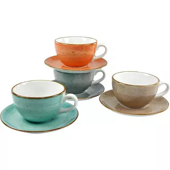 CreaTable Кофейный сервиз из фарфора на 4 человека 8 предметов Vintage Nature series CreaTable
