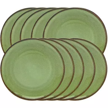 CreaTable Набор тарелок из керамогранита 27 см, 10 предметов Nature Collection 20014 CreaTable