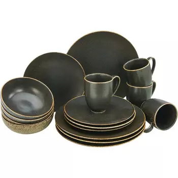 CreaTable Столовый сервиз фарфоровый на 4 человека 16 предметов Rusty 22407 CreaTable