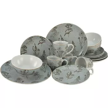 CreaTable Столовый сервиз, фарфоровый на 4 человека 16 предметов Vintage Flowers Series CreaTable