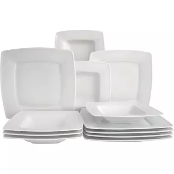 CreaTable Столовый сервиз фарфоровый на 6 человек 12 предметов Victoria 12208 CreaTable