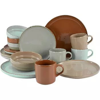 CreaTable Столовый сервиз из керамогранита на 4 человека 16 предметов Terra Collection 22496 CreaTable