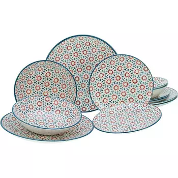 CreaTable Столовый сервиз из керамогранита на 4 человека 12 предметов Stella Series 17837 CreaTable
