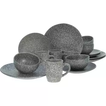 CreaTable Столовый сервиз из керамогранита на 4 человека 16 предметов Granit Series 23770 CreaTable