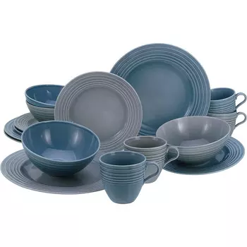 CreaTable Столовый сервиз из керамогранита на 4 человека 16 предметов Stripes Colours Series 23873 CreaTable