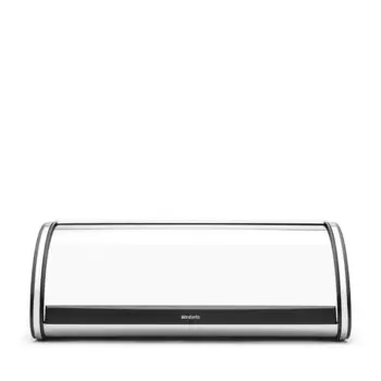 Brabantia Хлебница со сдвигающейся крышкой 17,5х44,8х27 см глянцевая стальная с черным Brabantia
