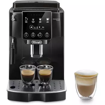 De'Longhi Кофемашина на 2 чашки с насадкой для вспенивания молока, черная De'Longhi