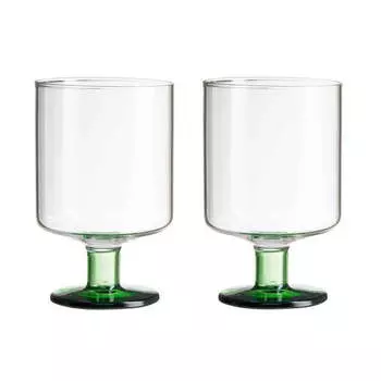 Design Letters Набор из 2 бокалов для вина 0,3 л Clear Green Design Letters