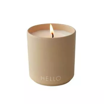 Design Letters Свеча ароматическая "Hello" 8,7 х 8 см Beige Favourite Design Letters