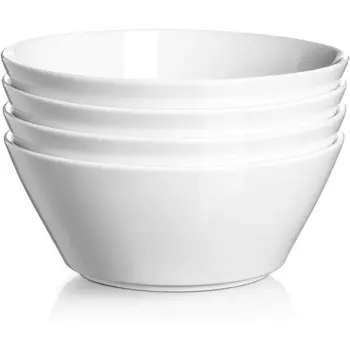 DOWAN Набор мисок 950 мл, 4 предмета, белые DOWAN