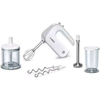 Bosch Hausgerte Ручной миксер Bosch Styline MFQ4080 / 500 Вт / 5 скоростей / стакан 600 мл / измельчитель / 2 венчика, 2 крюка для теста