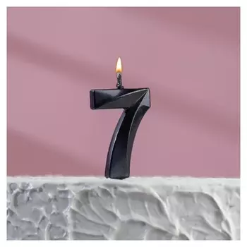 Свеча в торт на шпажке «‎грань», цифра "7", 5 х 3.5 см