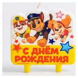Свеча в торт "С днем рождения"