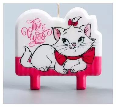 Свеча в торт Ты - чудо! Кошка Мари 8×8 см