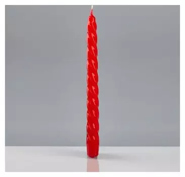 Свеча "Лакированная витая №40", 2,2×23 см, красная