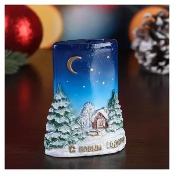 Свеча пеньковая С Новым Годом! 4×8×10,5 см