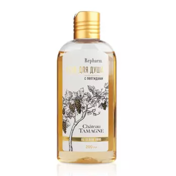 REPHARM Гель для душа Chateau Tamagne на белом вине с пептидами