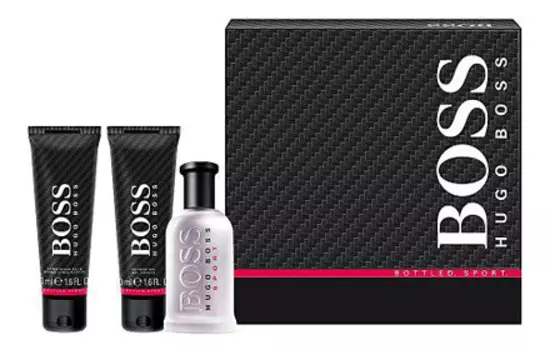 Boss Bottled Sport: набор (т/вода 50мл + гель д/душа 50мл + бальзам п/бритья 50мл)